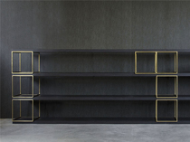 Nordic solid wood combination bookshelf shelf iron floor living room shelf Multi-Layer Display rack simple storage rack