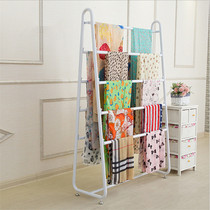 Clothing store Wrought iron floor-to-ceiling scarf silk scarf display rack Fabric shawl belt tie display rack Nakajima rack