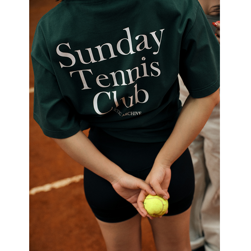 Acebase American Sports Solona Cool Quick-Drying Tennis Short-Sleeved T-Shirt with Letter Print, Unisex Top