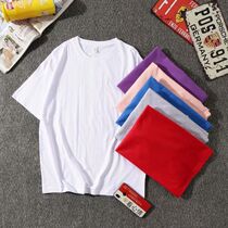 Games class uniforms custom printed logo students graduation diy round neck short-sleeved loose cotton T-shirt work embroidery