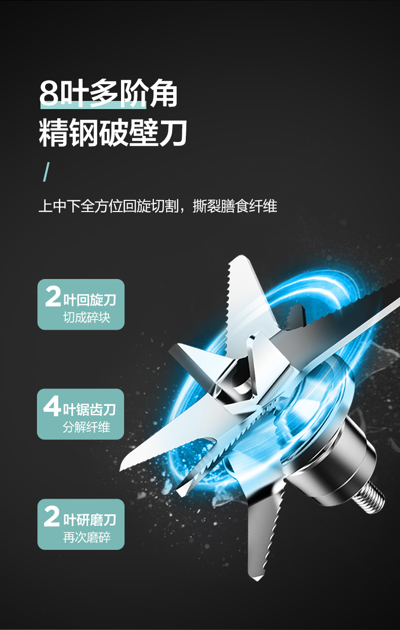 美的 多功能全自动破壁机 免滤可加热 图7