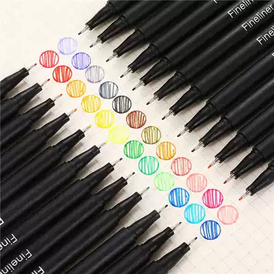 Color Hook pen students use art stroke black pen children's painting oil painting anti-set watercolor painting Special