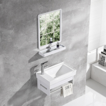 Small household mini washbasin Single basin bathroom Small balcony washbasin Ceramic surface pool plate Simple wall-mounted