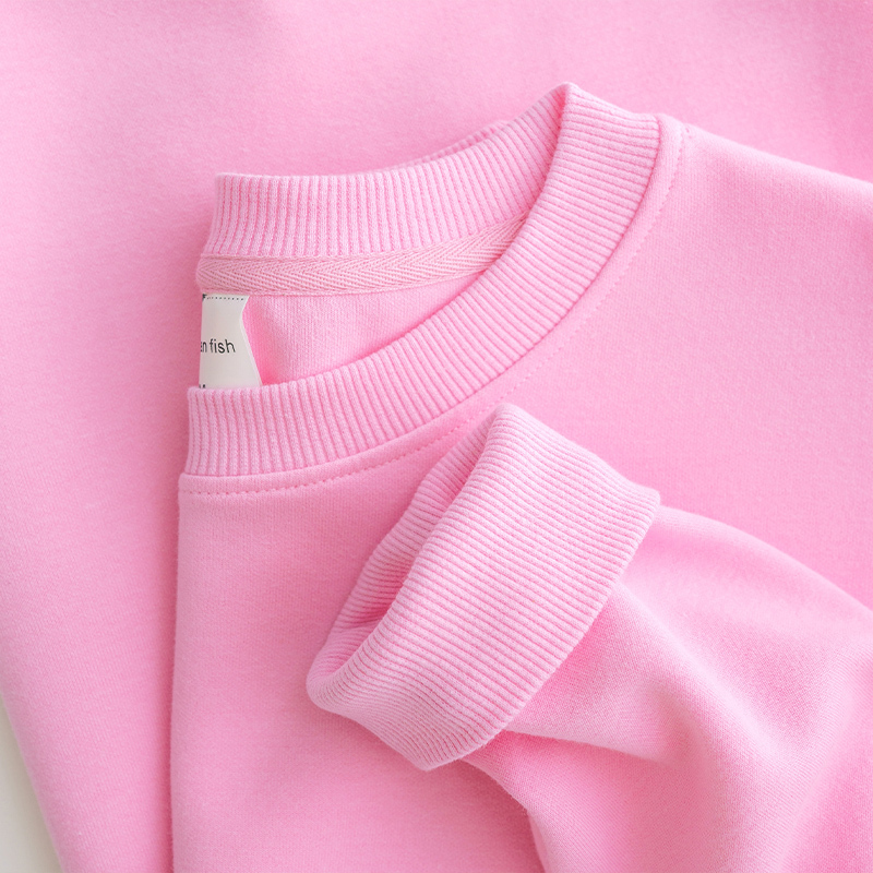Macaron Candy Color! 300g Heavyweight Solid Color Crew Neck Pullover Sweatshirt for Women, Spring Dopamine Fashion Bestie Outfit