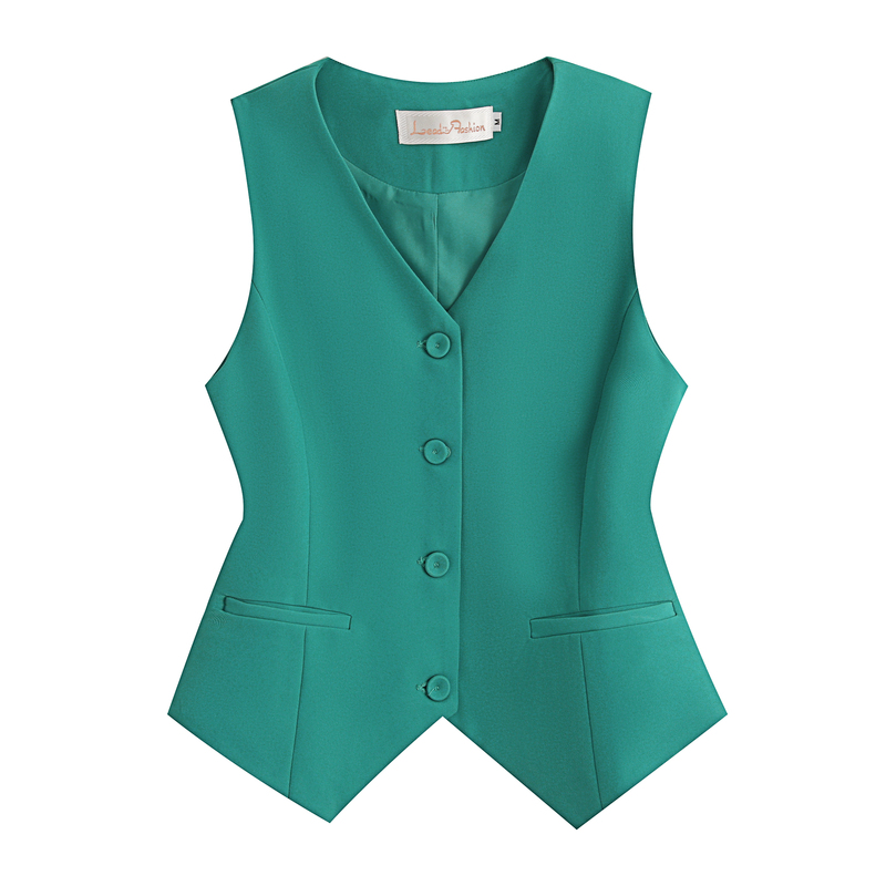 V-Neck Black Suit Vest for Women 2025 Spring and Autumn Vintage Layered Sleeveless Waist-Cinching Cardigan Top