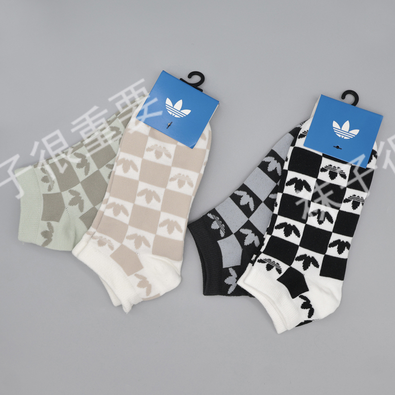 Adidas Trefoil Men's Socks Women's Small Logo Sports Breathable Sports Casual Socks Kf2497
