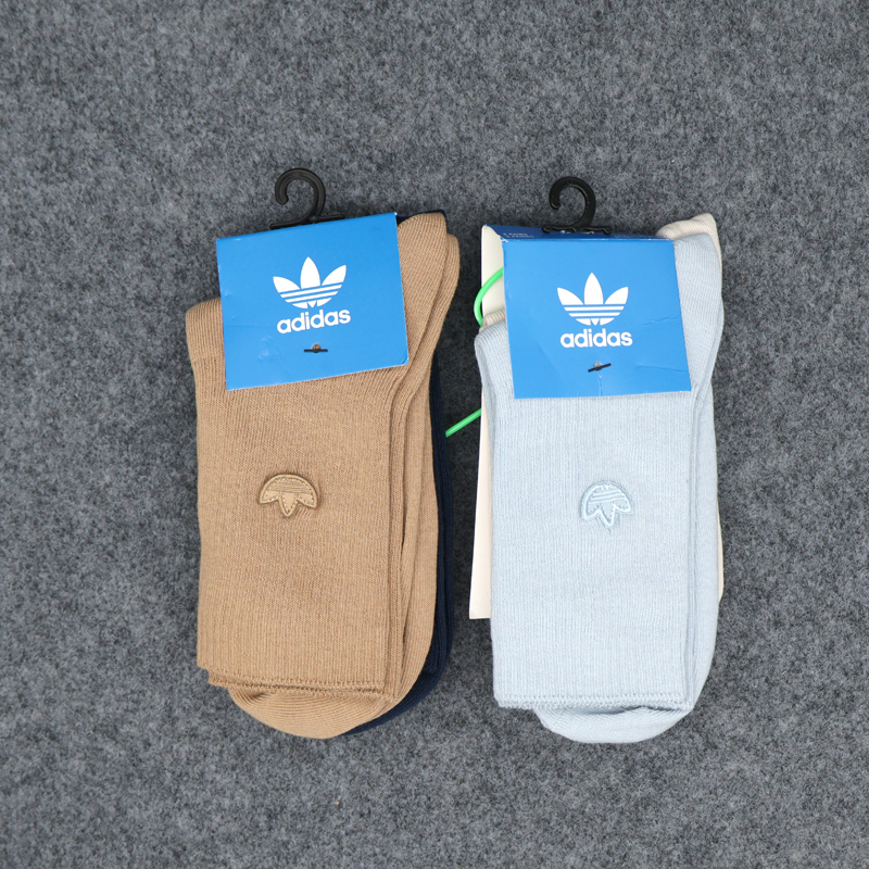 Adidas Clover Men's and Women's Sports Breathable Cotton Socks with Embroidered Logo High-Top Socks Jj1837 Adidas Clover Men's and Women's Sports Breathable Cotton Socks with Embroidered Logo High-Top Socks Jj1837