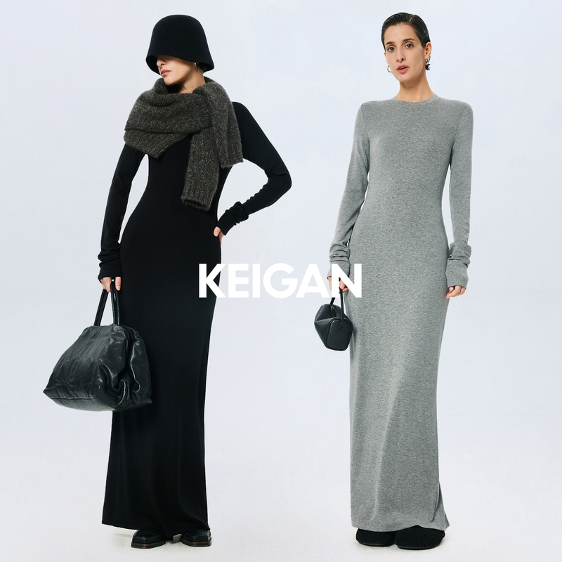 Highly Recommended Soft and Smooth Wool Lyocell Qq Sugar T-Shirt Dress with a Back Slit That Makes You Look Slimmer Highly Recommended Soft and Smooth Wool Lyocell Qq Sugar T-Shirt Dress with a Back Slit That Makes You Look Slimmer