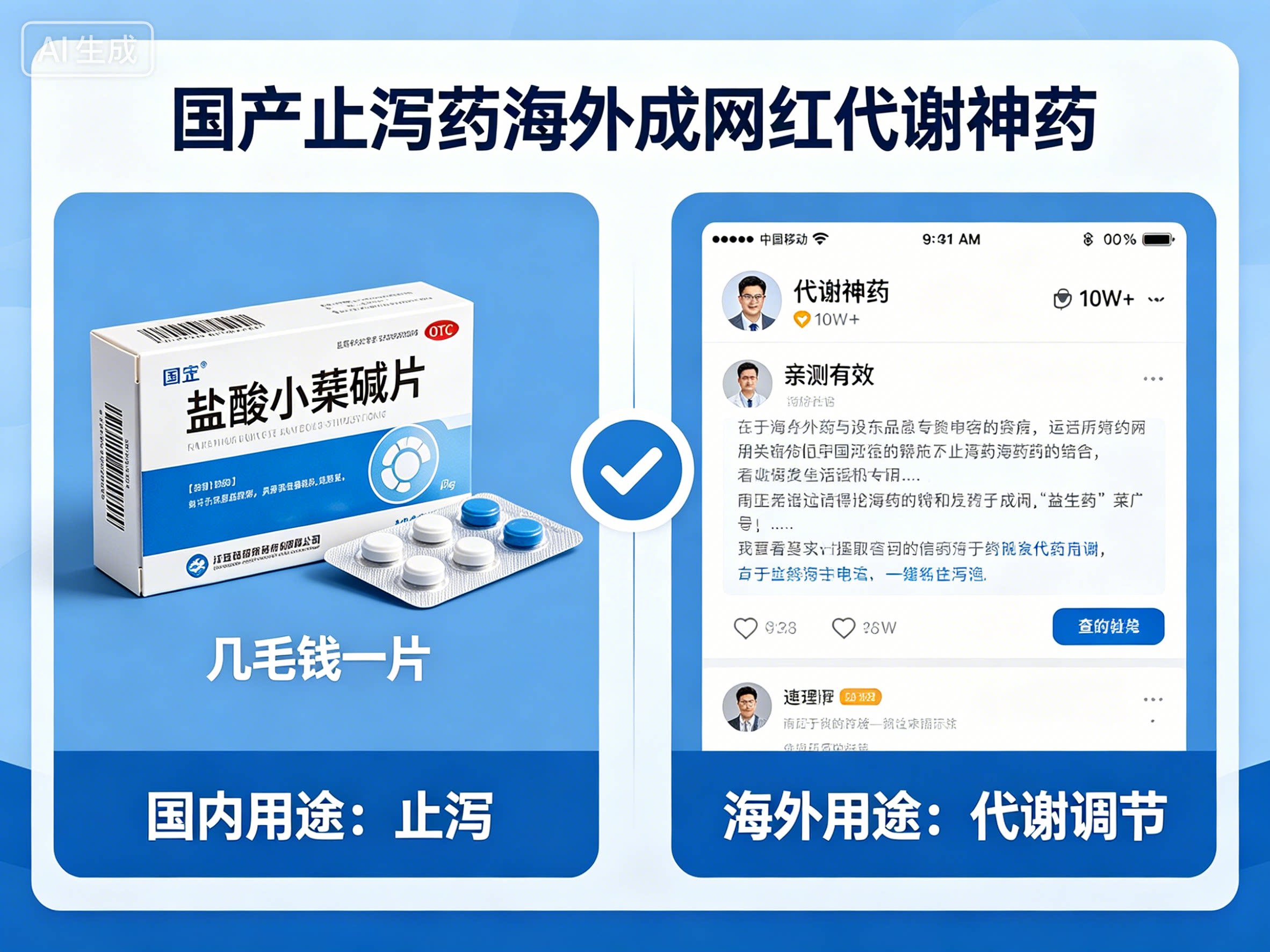 几毛钱一片的国产止泻药,为啥被老外捧成代谢神药? - 话题PK - 淘江湖