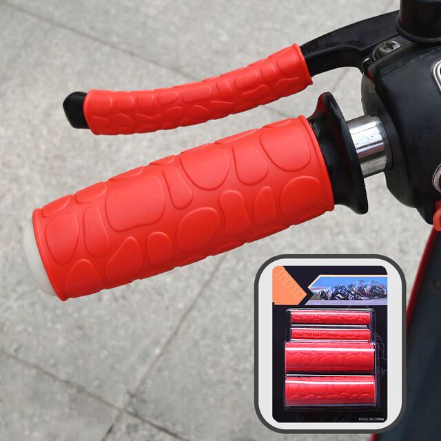 Electric vehicle motorcycle handlebar cover handle cover colorful summer non-slip soft silicone clutch brake cover anti-sweat handle cover