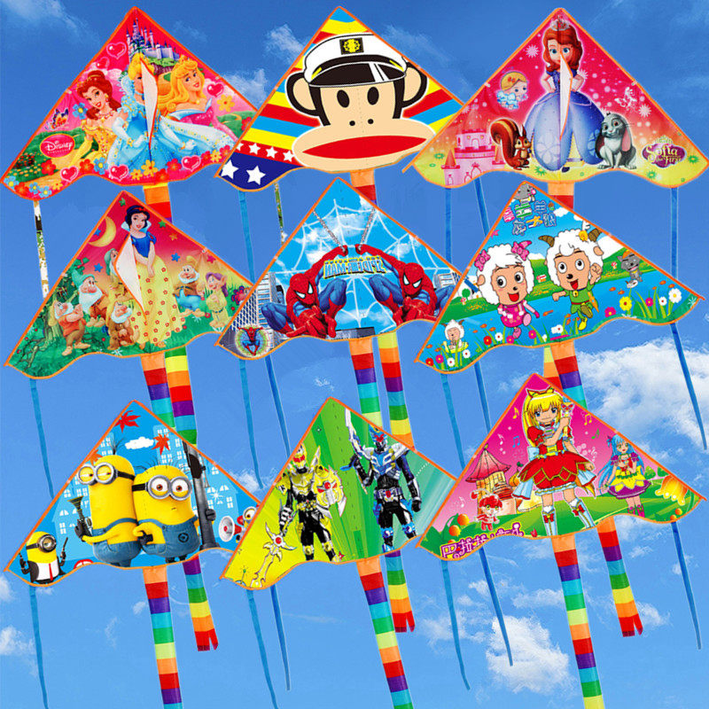 Kite children breeze easy fly beginner cartoon new hand animated butterfly creative diy material children's Day
