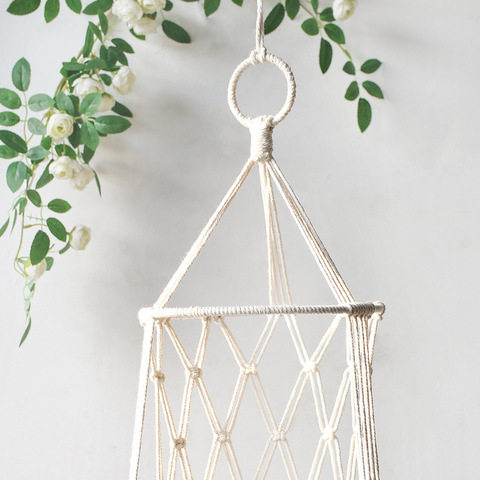 Basket net bag hanging basket swing hanging basket hammock pet cat nest home wall hanging cat handwoven dog simple