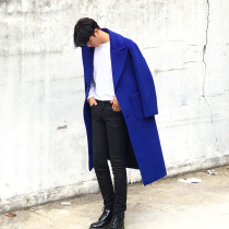 First · Aolin mens 2020 autumn and winter New Super Fire ins handsome men long woolen coat woolen coat