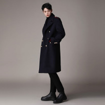 Mao Teng coat male long Youth Winter Korean version of Nizi coat shoulder handsome woolen cloth coat ghost