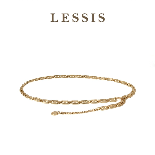 Металлический золотой аксессуар, брендовый ремень, подходит с юбкой, платье, цепь