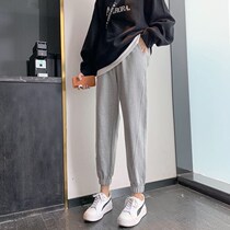 Autumn and winter 2021 New thick warm pregnant womens pants fashion slim pregnancy Leggings loose outer belly pants