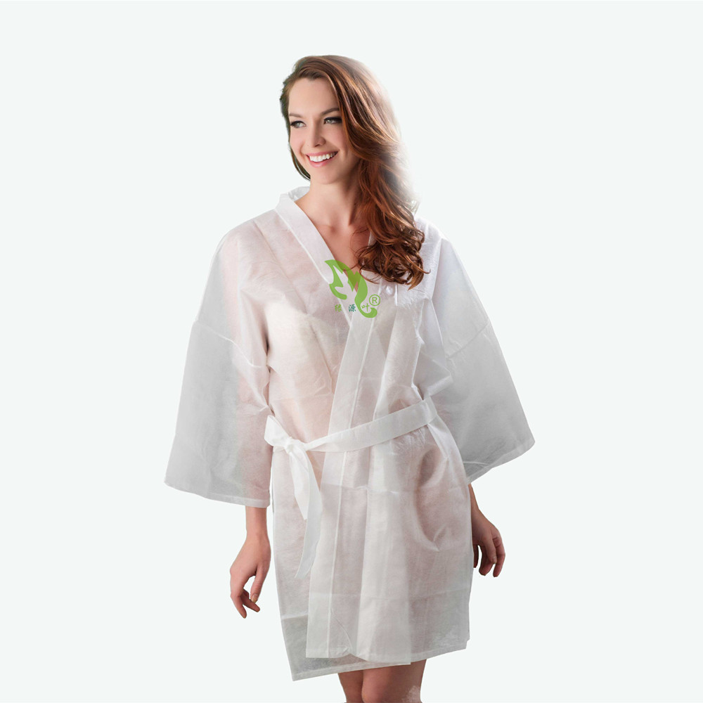 Disposable yukata Non-woven bathrobe Bath skirt Beauty salon Hotel pajamas Sweat sauna free bath clothes hot sale
