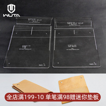 Long wallet version drawing acrylic paper-like handmade leather with diy design plate type organic glass paper lattice WT879