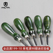 No it leather Tannic Tanning Leather Green Shank Paring Knife ELLE Paring Machine Chamfers Leather handmade with polishing tool