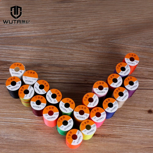 Без рук с шитью круглой восковой линии DIY Кожаная черная восковая линия