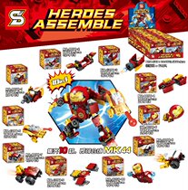 Stag building blocks 1098 anti-Haoke Iron Man Bundesliga girls boys entry-level puzzle assembly building blocks toy paparazzi