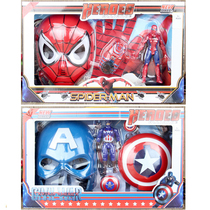 Superfan Spiderman Iron Man United States Captain Green Giants Gloves Vocalescent Mask Man Puppet Children Toys