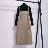 Вельветовое весеннее платье, весенний комплект, юбка, 2025 года, тренд сезона, городской стиль, подходит для подростков