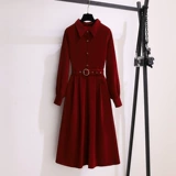 Вельветовое платье, демисезонная юбка, приталенный корсет, яркий броский стиль, французский стиль