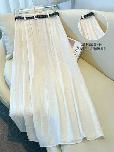 Летняя белая небольшая элегантная мини-юбка, 2025 года, А-силуэт