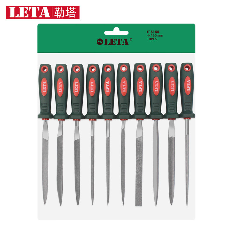 Letash File 10 set 4*160mm steel setback and flat half round file square filing LT-SD17