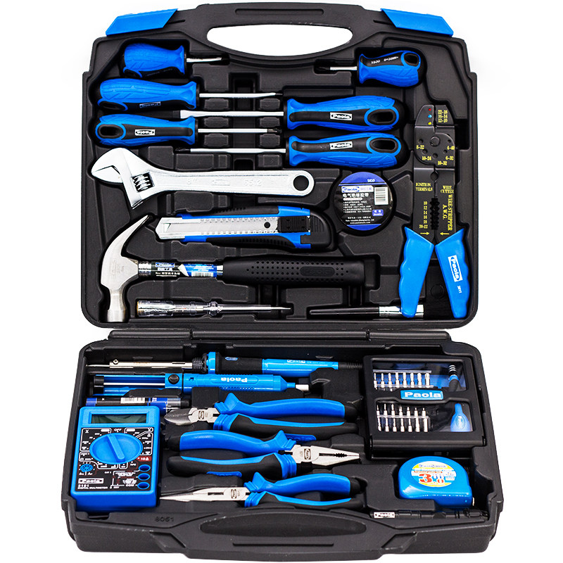 Paula 53 Pieces Kit Toolbox High-quality Telecom Integrated Suit Property Electrician Maintenance Group Sleeve 8051