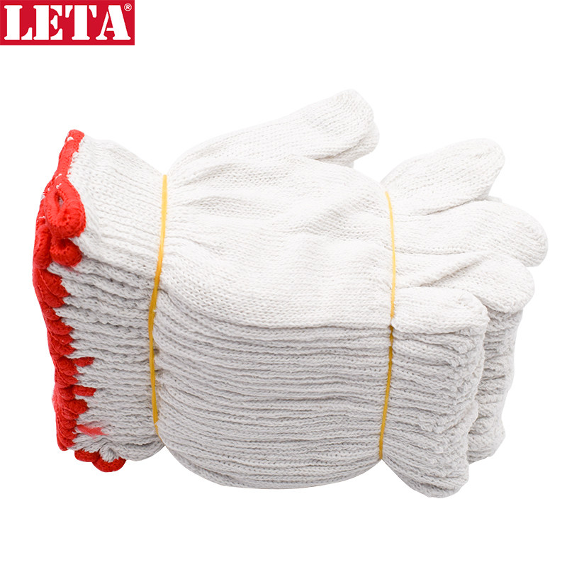 Letta (LETA) 12 paid for normal cotton yarn gloves to protect the glove labor anti-supply LT-PPE578