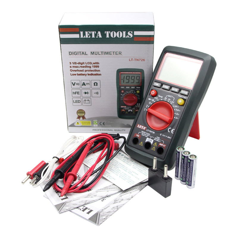 Leta protective automatic range digital multimeter digital display anti-burning handheld multimeter LT-TN726