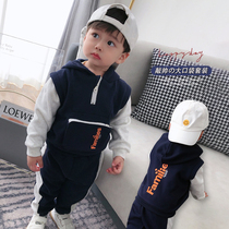 Autumn and winter clothing Childrens pocket necropolis with velvety outfits for children Thickened Creative Clothes in Childrens Warm Suit