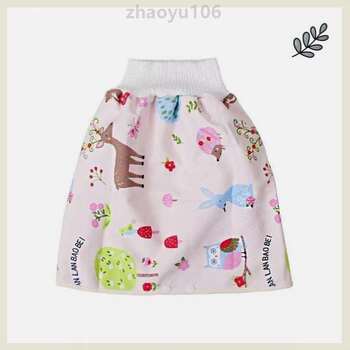 Diaper skirt summer safety leak-proof baby girl [period leak-proof pad anti-side cotton diaper pants waterproof ເດັກ​ນ້ອຍ skirt