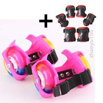 Light wheel starry sky glowing wind and fire four-wheel roller skates roller skates for children with wheel-assisted PU learning heelys skates