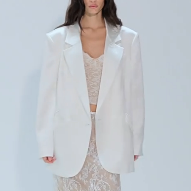 2026 Autumn New Model Ledim Satin Acetate Casual Blazer for Women, High-End Loose Fit Suit Jacket 2026 Autumn New Model Ledim Satin Acetate Casual Blazer for Women, High-End Loose Fit Suit Jacket