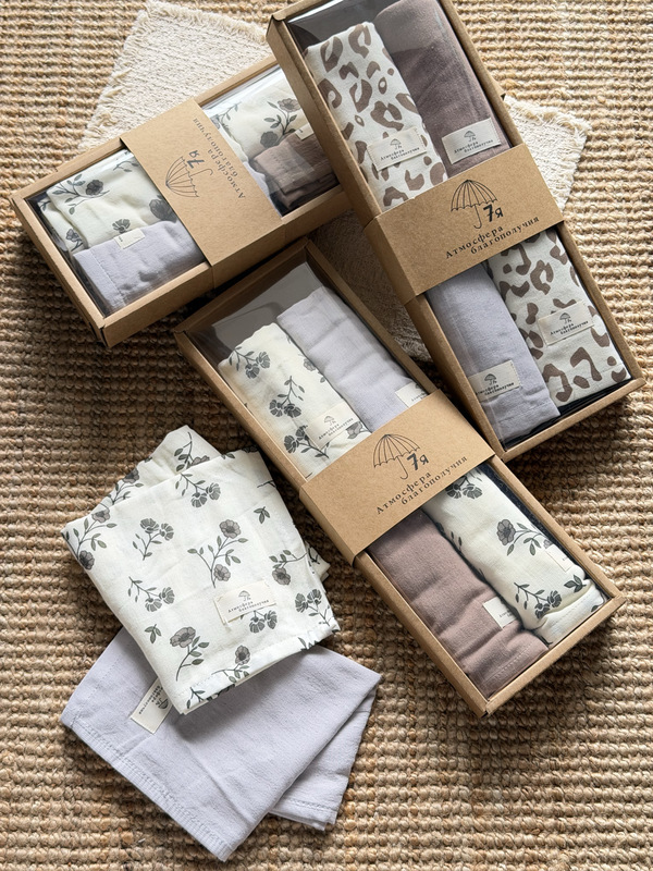 Bargain Cotton-Linen Towel Set of 4 in Gift Box, Class a Fabric, 40-Count Cotton-Linen Yarn, Gets Softer with Each Wash, 38X75Cm
