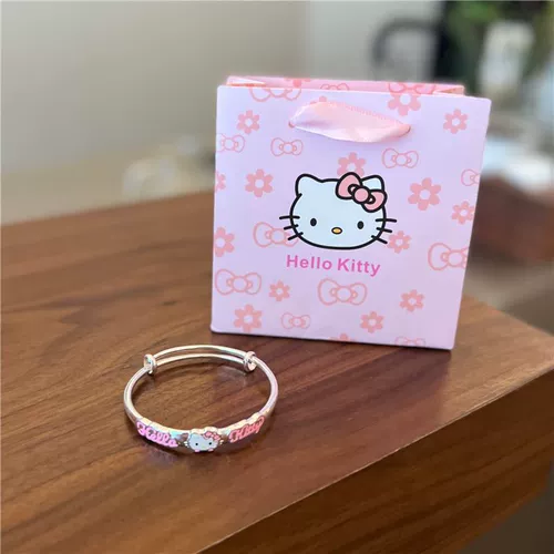 Hello Kitty, японский милый серебряный браслет, серебро 925 пробы, подарок на день рождения