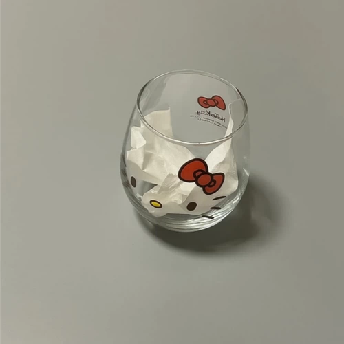 Hello Kitty, стеклянный высококачественный прозрачный вместительный и большой милый стакан