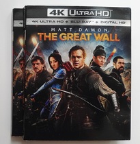 Spot BD genuine Blu-ray The Great Wall Great Wall 4K UHD disc Zhang Yimou in US preliminary paper sleeve