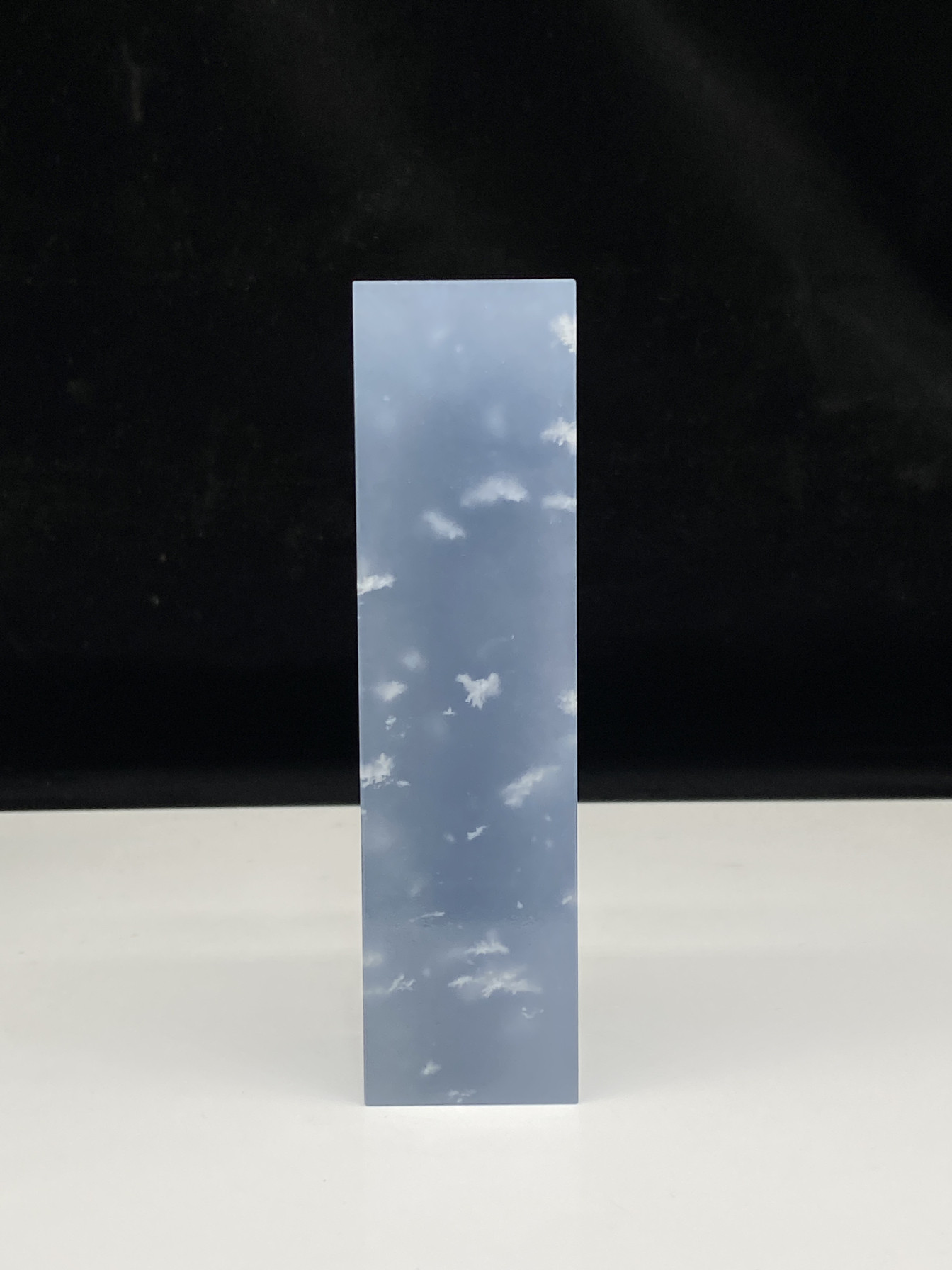 篆刻印石西峡蓝雪花冻素章印石3.0*3.0*11.5厘米书法篆刻章-淘宝Taobao