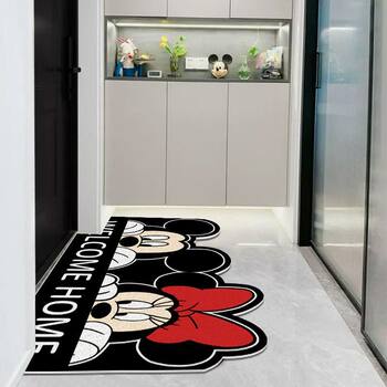 Entrance door silk circle floor mat, thickened non-slip foot mat at the entrance, entrance hall carpet, customizable door mat that can be cut