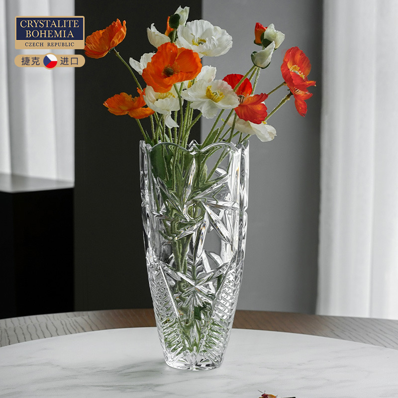 BOHEMIA Bohemia Czech imported crystal glass windmill vase, countertop vase home ornaments