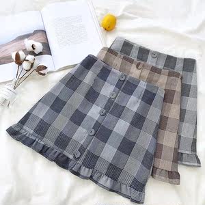 【新品价88元】单排扣不规则一步裙女秋冬季