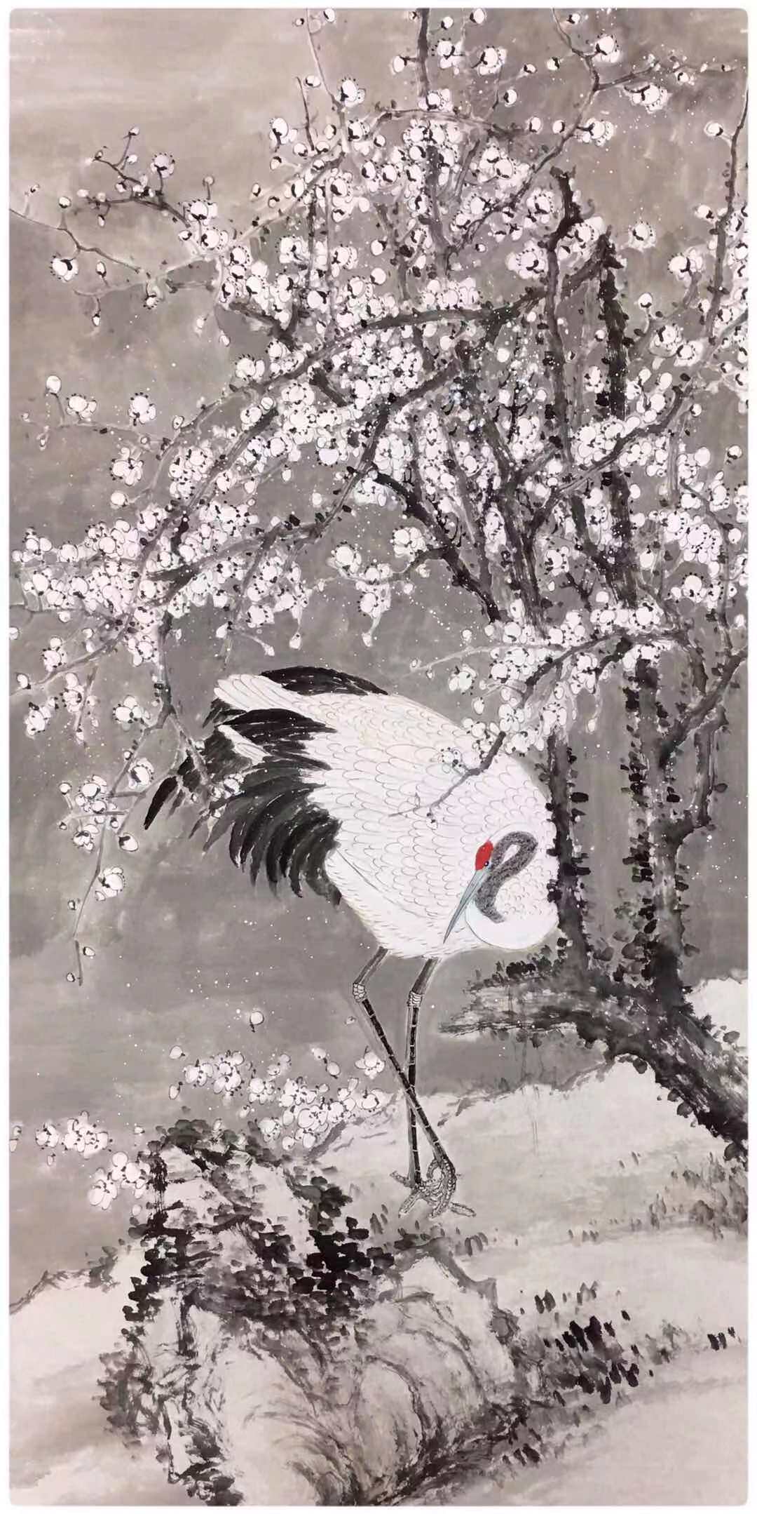 Plum blossom xian he tu hand-painted painting