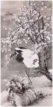 The painting of the Plum Xianhe Tsuru hand painted by the Chinese