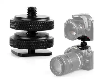 Camera hot shoe holder Standard 1 4 double-layer screw upper and lower locking double-layer hot shoe conversion screw camera screw
