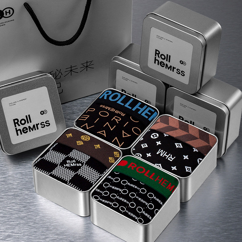 Men's panties men's boxers Modal breathable cotton stall teen four corner red shorts toe personality trend