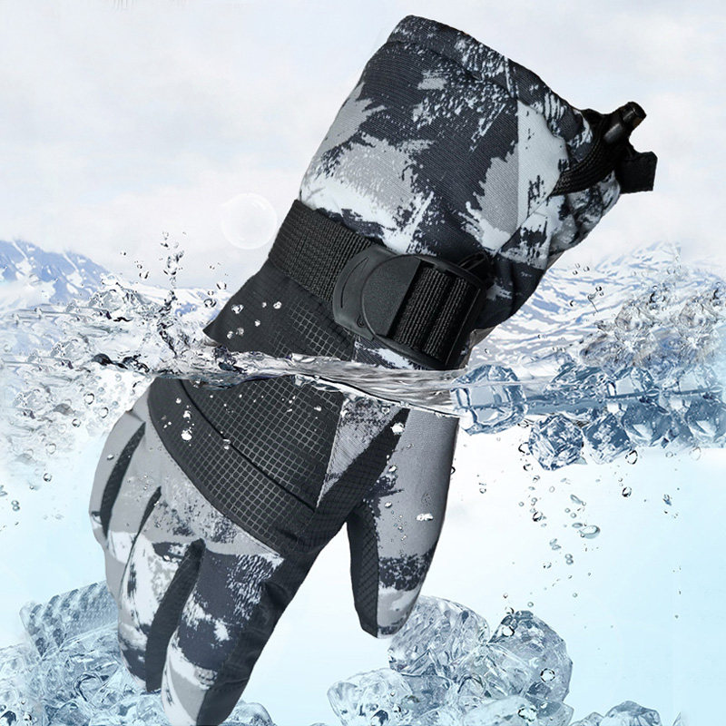 Children's Winter Waterproof Snow Gloves Men's Outdoor Sports Mountaineering Ride Couple Touch Screen Warm Women's Ski Gloves